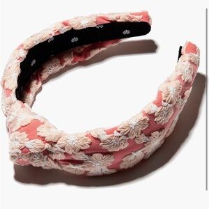 Lele Sadoughi Floral Lace Knotted Headband Pink Magnolia